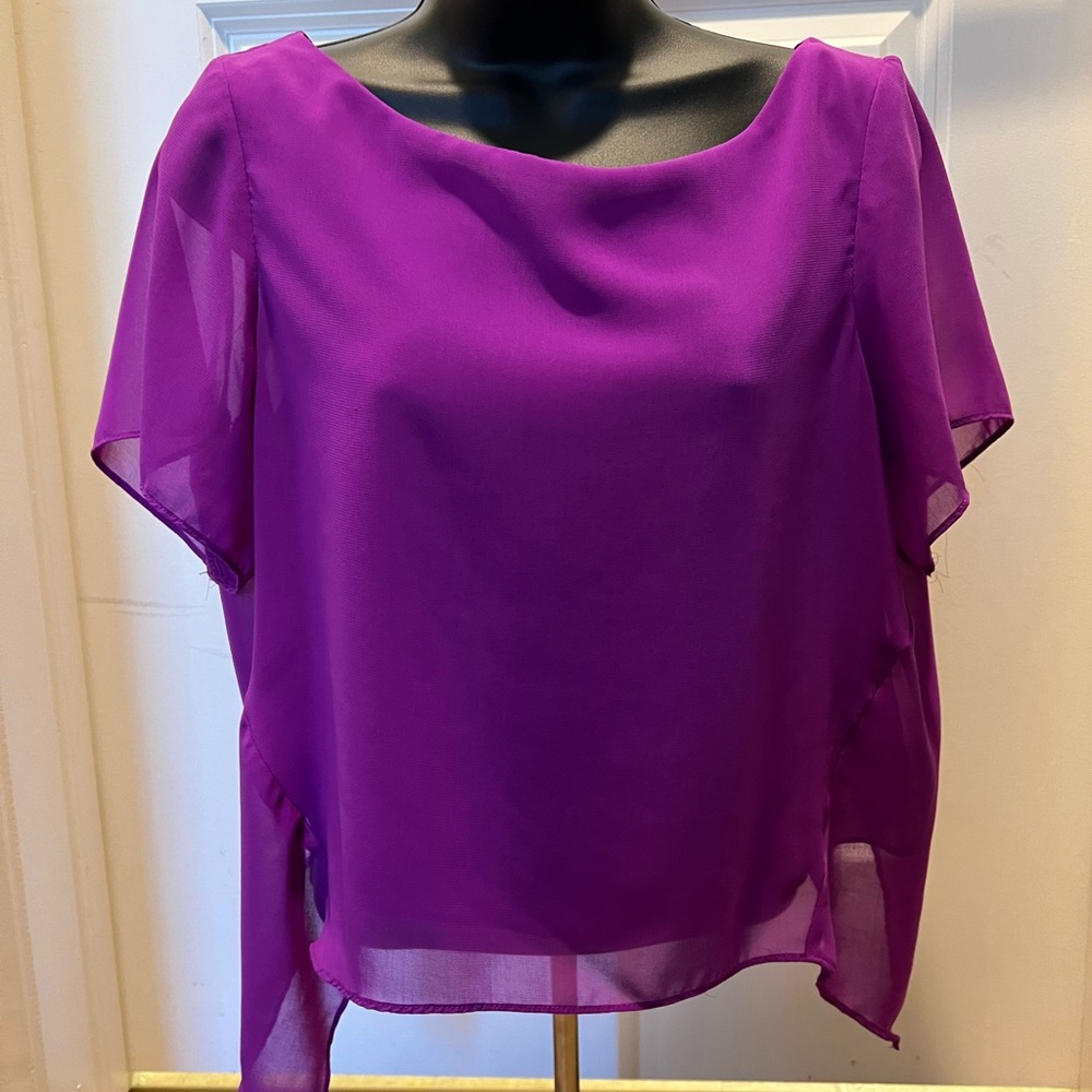 Foreign exchange blouse, purple size Medium